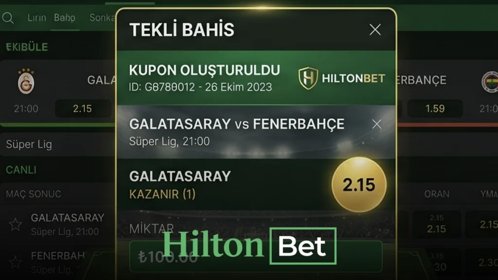Hiltonbet Tekli Bahis 